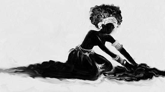 A lavadeira, pintura digital, Fresh Paint, 2014